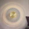 Nordic modern light luxury all-copper designer lamps for the living room, corridor, creative circular corridor, entrance background and wall lamps details Picture